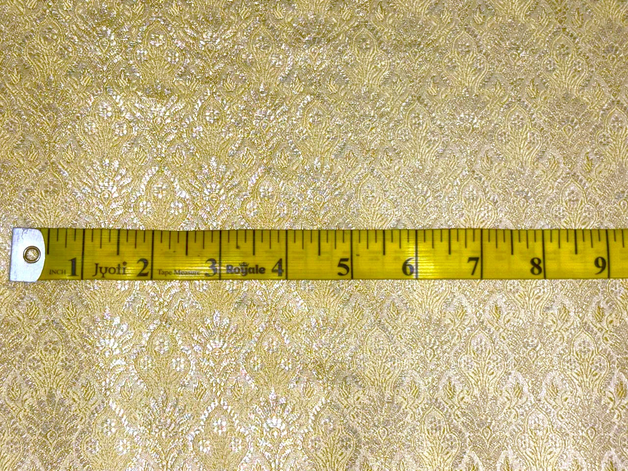 Silk Brocade fabric 44"jacquard with subtle metallic to enhance the fabric available in 3 colors rose gold ,yellow gold and green  BRO1067
