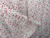 Silk chiffon printed fabric White with red and black dots  44" wide [15459]