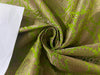 Silk Brocade Fabric Metallic Gold & Bright Green Color 44" wide BRO266[3]