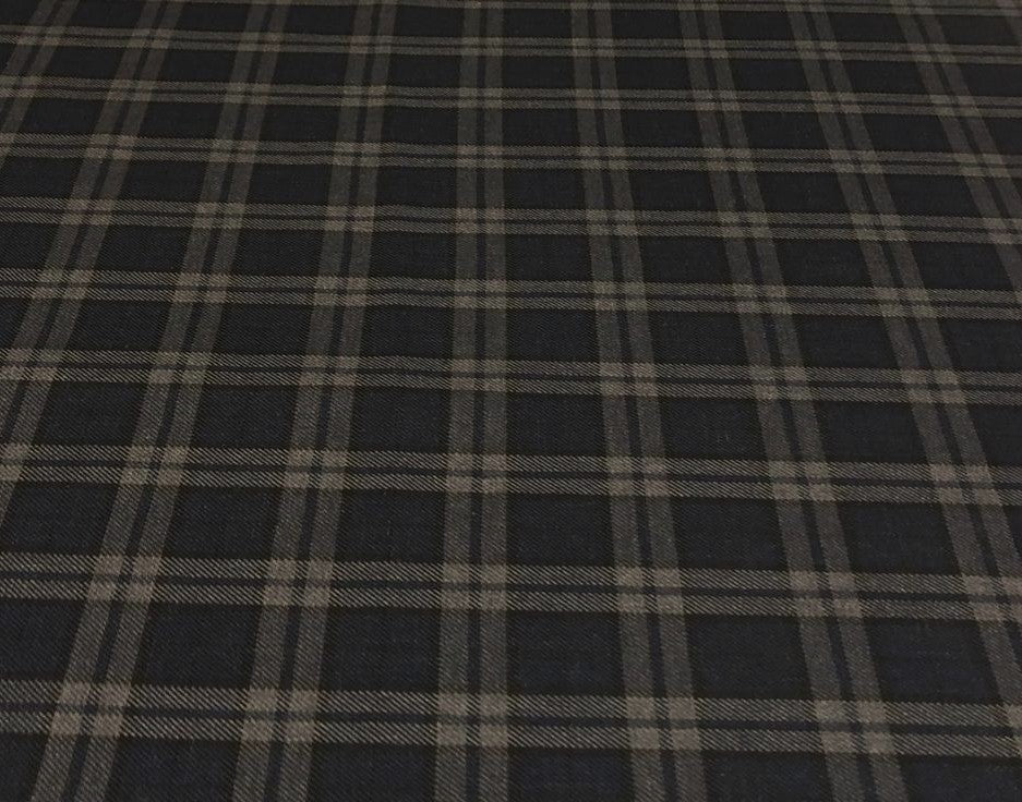 British Tweed Premium Suiting plaids Fabric 58" wide available in 3 colors ivory/slate blue/grey ,tan/rust/black and ink blue/ivory[18619/20/21]