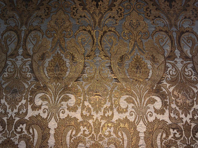 Silk Brocade fabric  beautiful antique gold jacquard BRO1006[4]