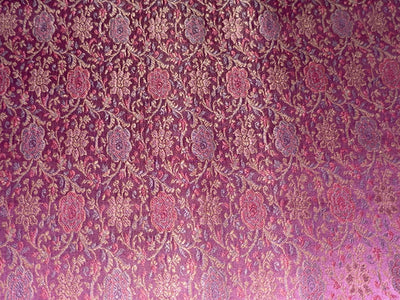Silk Brocade fabric pinkish lavender intricate floral  BRO1082[3]