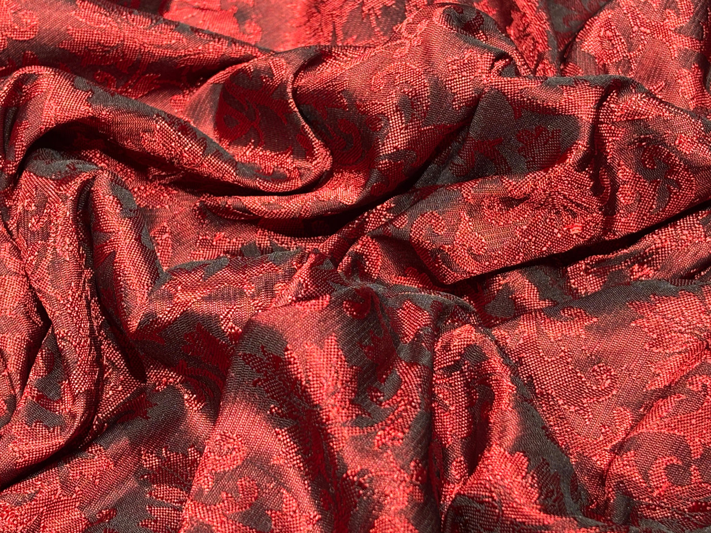 Brocade fabric Wine  Red Colour 44" wide BRO72[1wine]