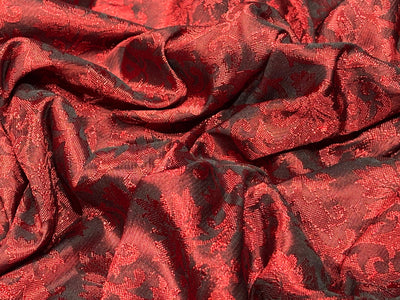 Brocade fabric Wine  Red Colour 44" wide BRO72[1wine]