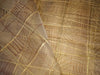 100% silk organza plaids gold with abstract design fabric 44" WIDE [9893]