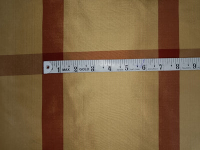 SILK TAFFETA fabric GOLD AND RUST plaid drapery fabric~54&quot; wide TAFC11[4]