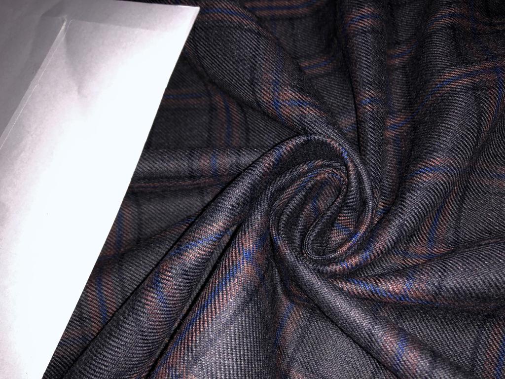 Light weight Suiting plaids TWEED Fabric 58" available in 2 colors silver grey and charcoal grey[15643/44]