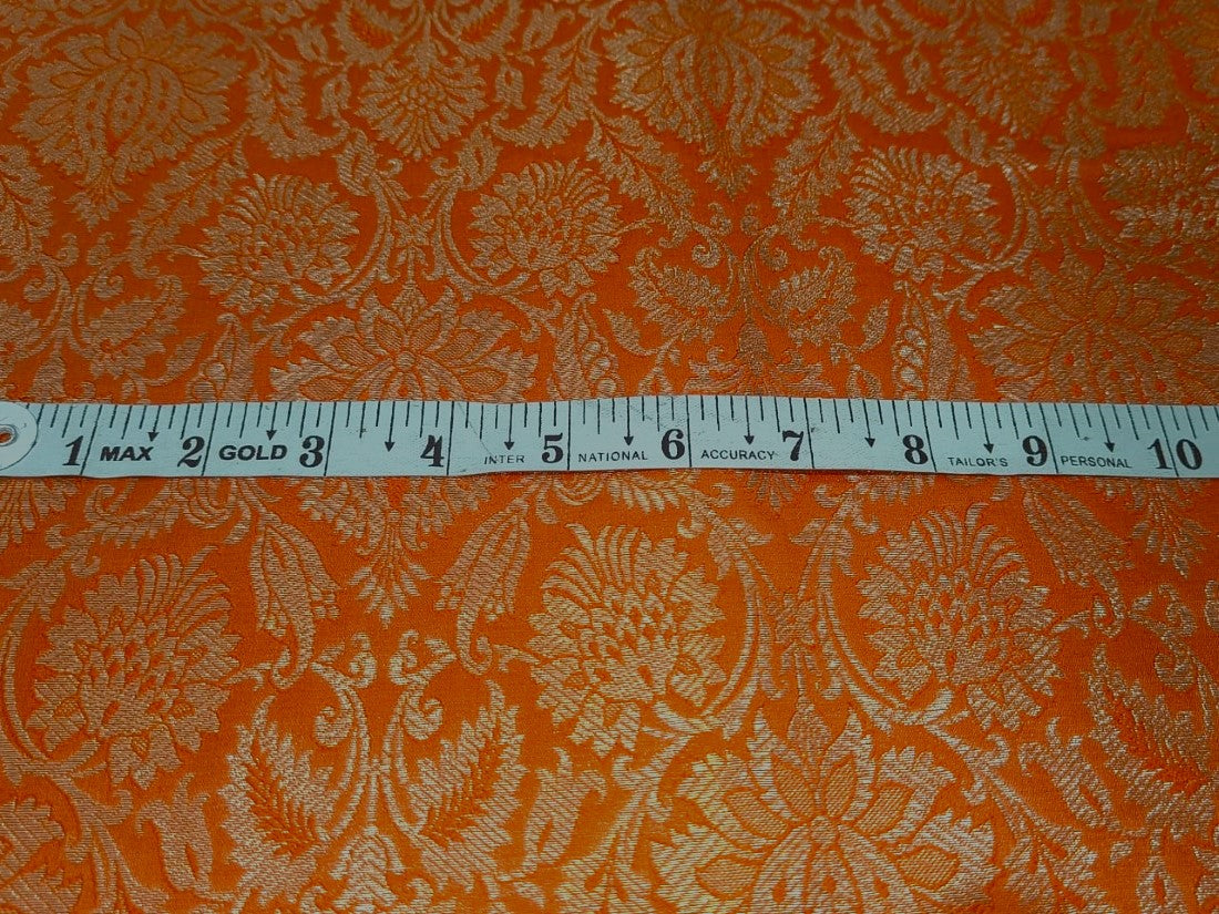 Brocade jacquard fabric 44" wide BRO832 available in 5 colors mango,orange,biscuit beige,pink and dusty orange