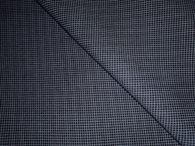 100% Cotton Denim Plaids Fabric 58" wide available in  [ NAVY PLAIDS / /CREAM PLAIDS/]