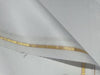 60's Organic cotton x bamboo fabric TWILL WEAVE gold border 58&quot; wide Dyeable