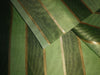 Cotton Chanderi fabric with shade of green x gold lurex stripe 44&quot; wide