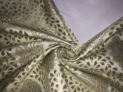 Brocade Heavy KING KHAB  Fabric GOLDEN CREAM WITH METALIC GOLD JACQUARD 36" WIDE BRO983[3]