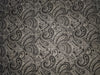 LINEN-dark paisley print black and white [8198]