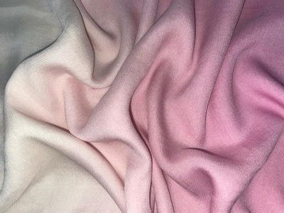 Silk Chiffon shaded available in 4 options and custom colors too[SHADED PINK AND ORANGE STRIPE SHADED PINK AND BLUE STRIPE SHADED SAFFRON YELLOW AND ORANGE STRIPE SHADED PINK AND WHITE CUSTOM COLORS SOLID FROM 1 - UNLIMITED YARDS[PRICE PER YARD]