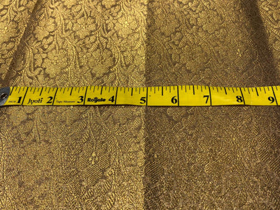 Brocade Tissue fabric  metallic gold color all over self jacquard 44" wide available in 2 different patters geometric floral motif and all over floral BRO1030[1/3]