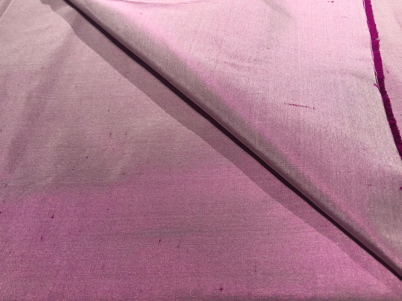 Silk Dupioni fabric magenta pink x ivory  color 54" wide DUP423