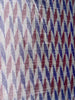 100% pure silk dupion ikat fabric ivory blue x red colour 44" wide