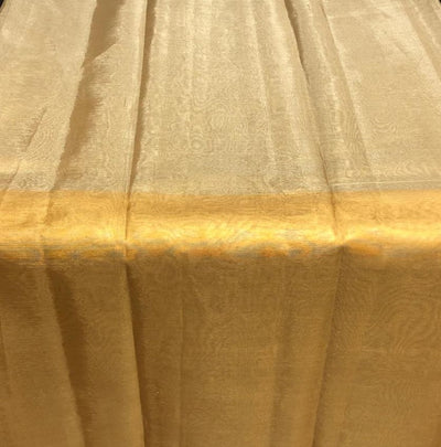 Cotton Tissue  sheer 44" wide 22" of each color half and half available in 2 colors blue/teal and gold/gold[ [18354/55]