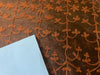 100% Silk organza fabric embroidered 54" wide available in 3 colors [brown/taupe/beige 8272/15354/15355]