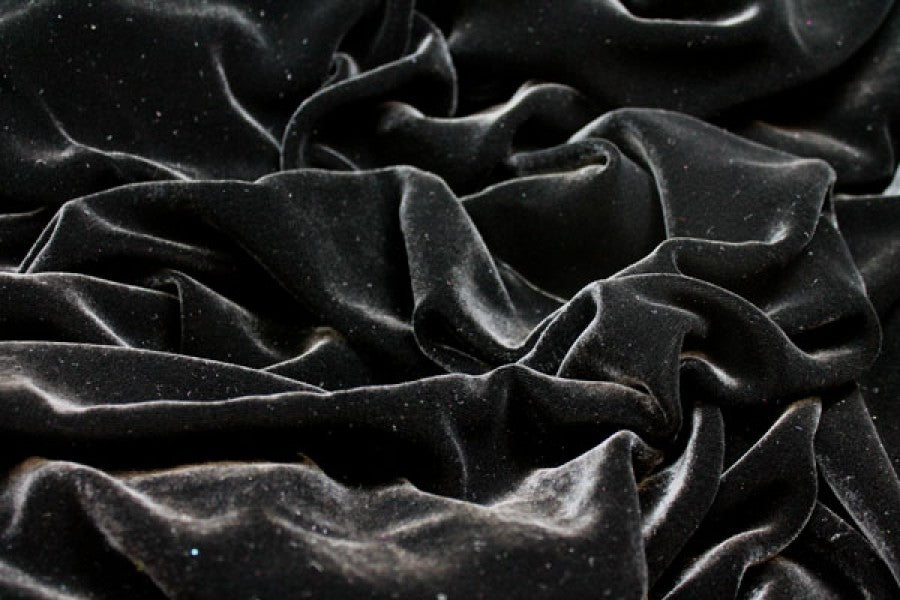 Plush Silk black Velvet Fabric 54 wide –