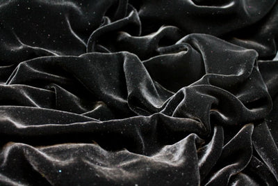 Plush Silk black Velvet Fabric 54" wide