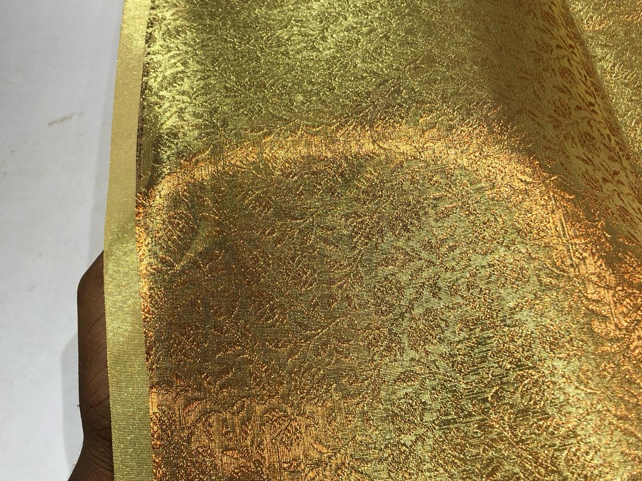 BROCADE Tissue Jacquard available in 3 colors [BRO925[1] GOLD AND DEEP BRONZE BRO925[2] GOLD AND SUBTLE BRONZE BRO925[3] GOLDEN BEIGE AND BRONZE]
