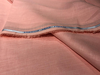 100% Linen premium heavy 44lea  suiting fabric 58" wide available in 3 colors ivory tusk, peach ,and light olive