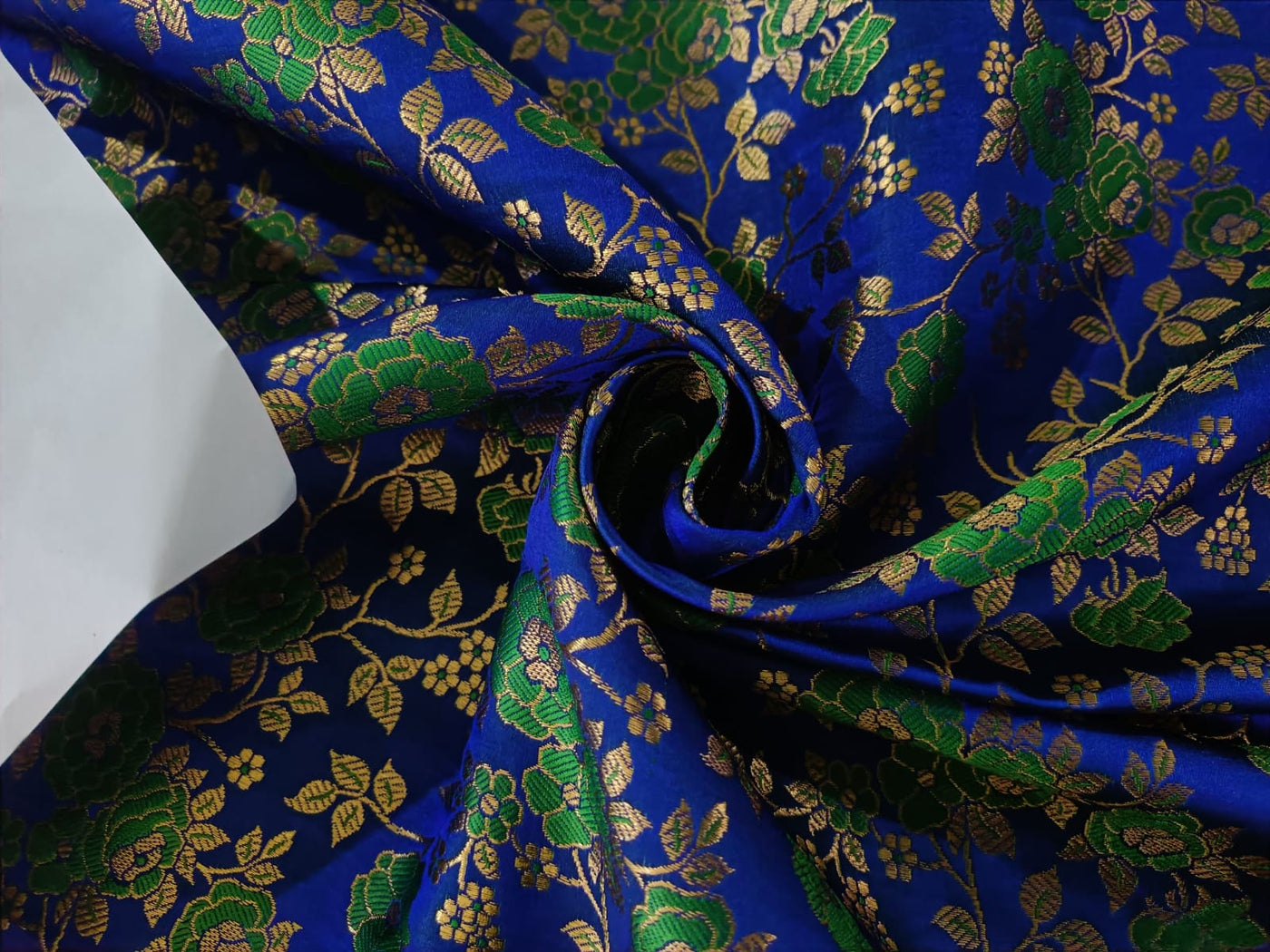 Silk Brocade fabric available in 3 colors egg plant, ink blue and green color 44" WIDE BRO899[1,2.3]