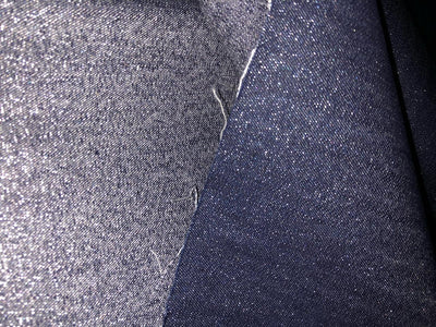 100% Cotton Denim Fabric 58" wide SHIMMER Reversable [15864]