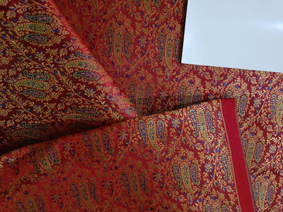 Brocade paisley jacquard fabric 44" wide BRO894 available in Three colors purple/red/sea green and pink x red