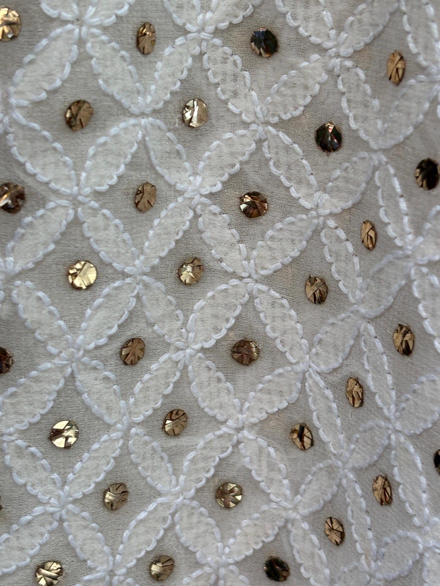 Indian Mukesh Embroidery, 44" wide and 3 yards long.[17689]