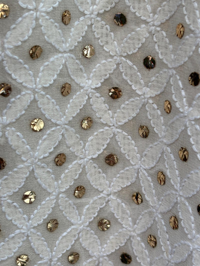 Indian Mukesh Embroidery, 44" wide and 3 yards long.[17689]