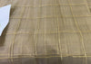 100% Silk mettalic tissue organza fabric with gold plaids 44" wide [12759]