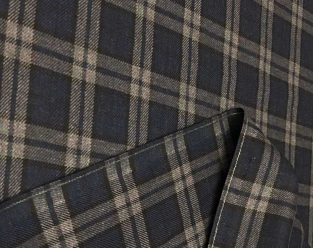 British Tweed Premium Suiting plaids Fabric 58" wide available in 3 colors ivory/slate blue/grey ,tan/rust/black and ink blue/ivory[18619/20/21]