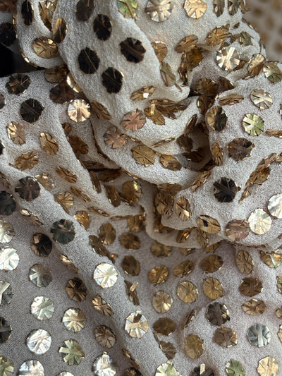 Embroidered  mukesh  ,a traditional Indian embroidery 44" wide and 3.60  yards long.[17690]