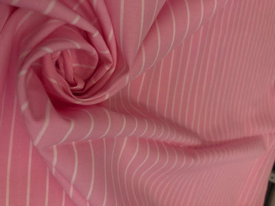 100% Cotton Poplin 58" wide  stripes available in 2 colors light pink and dark pinkp[18311/12]