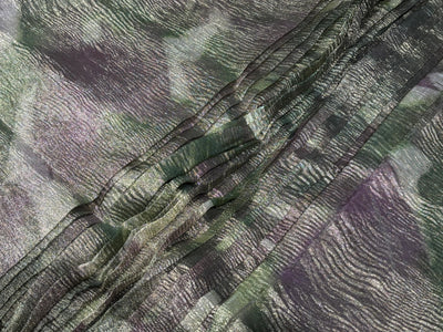 Tissue Crushed shaded ,shades of green pink and gold [17801]