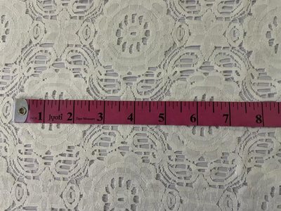 LACE: Rich  Lace Fabric 52" WHITE  IVORY [15183]