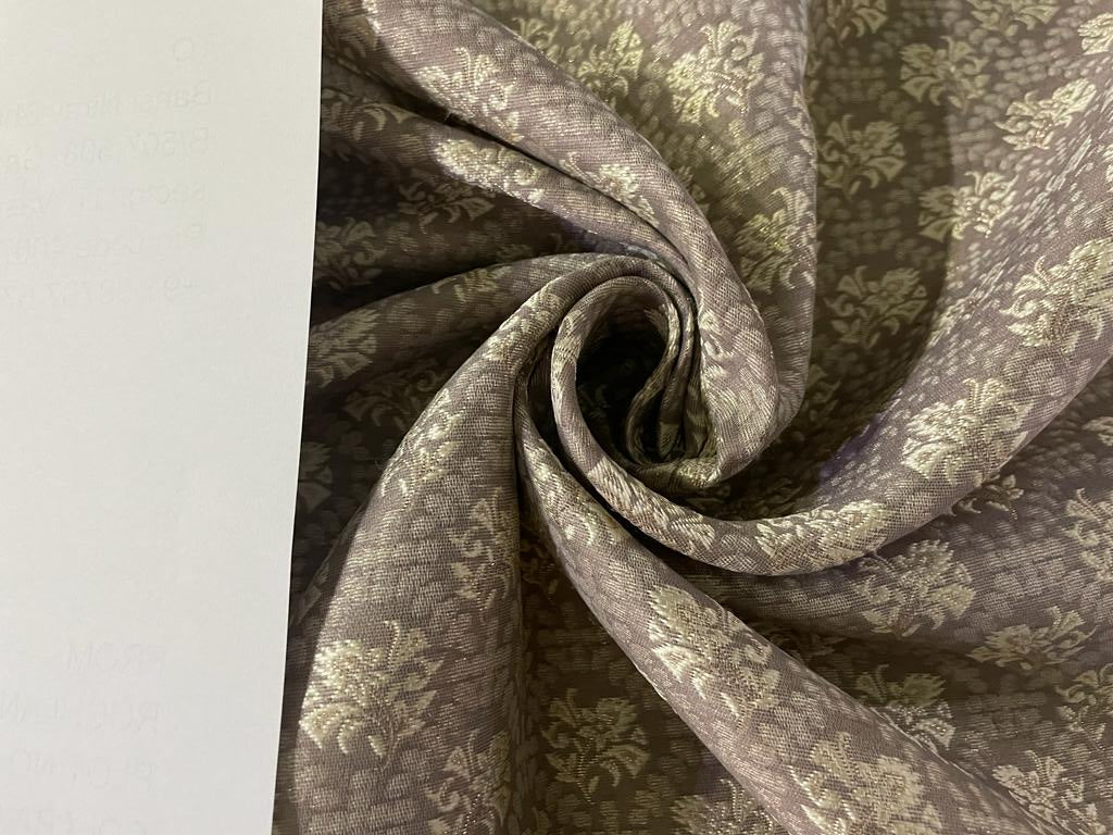 Silk Brocade fabric Dusty mauve with metallic gold 58" wide BRO903[5]