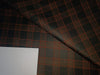 Tweed Suiting Heavy weight premium Fabric teal and orange rust Plaids 58" wide