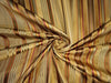 100% SILK TAFFETA FABRIC gold beige with multi satin stripes 54" wide TAFS129[1]