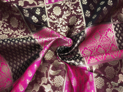 Silk Brocade fabric multi colors of  jacquard BRO1071 available in 8 different color combinations[BRO1071[]