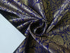 Silk Brocade fabric  44" wide available in 6 colors [BLACK NAVY WINE GOLD BURGUNDY PURPLE]BRO883