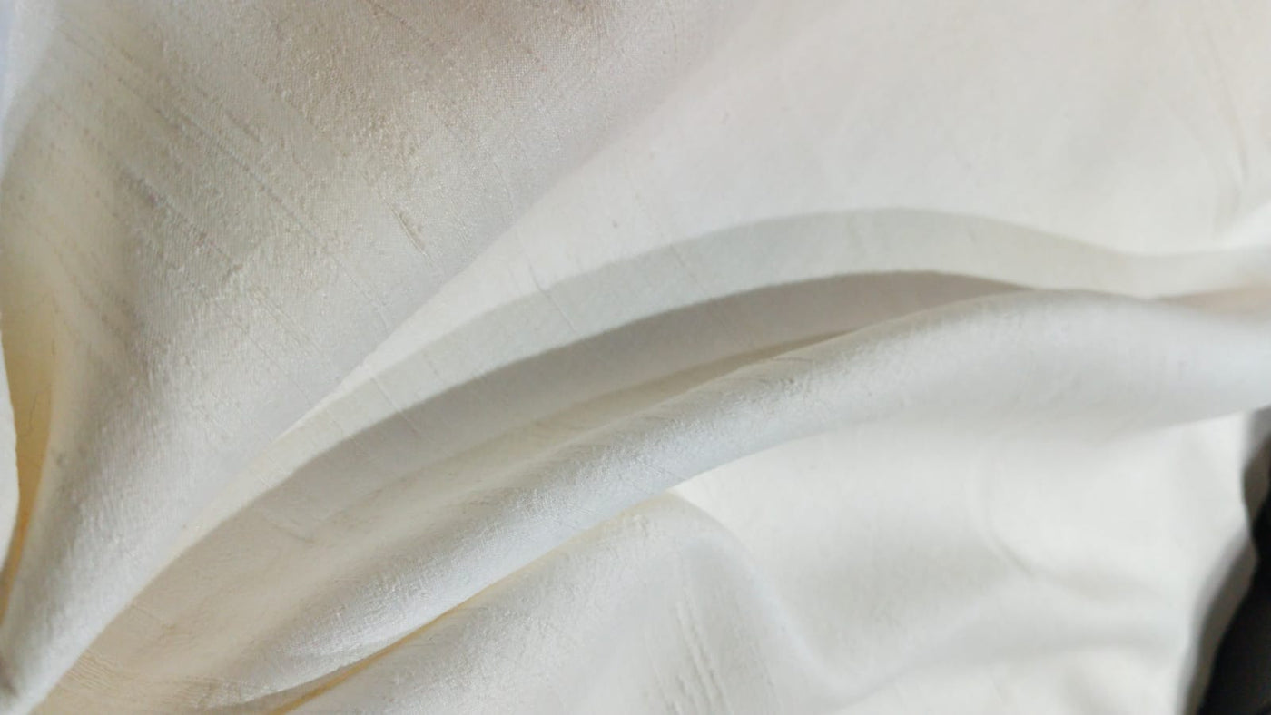 Sand wash Silk DUPION  fabric 44" wide-IVORY [15763]