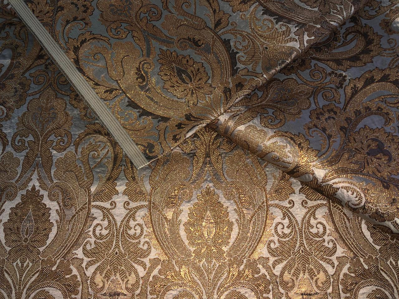 Silk Brocade fabric  beautiful antique gold jacquard BRO1006[4]