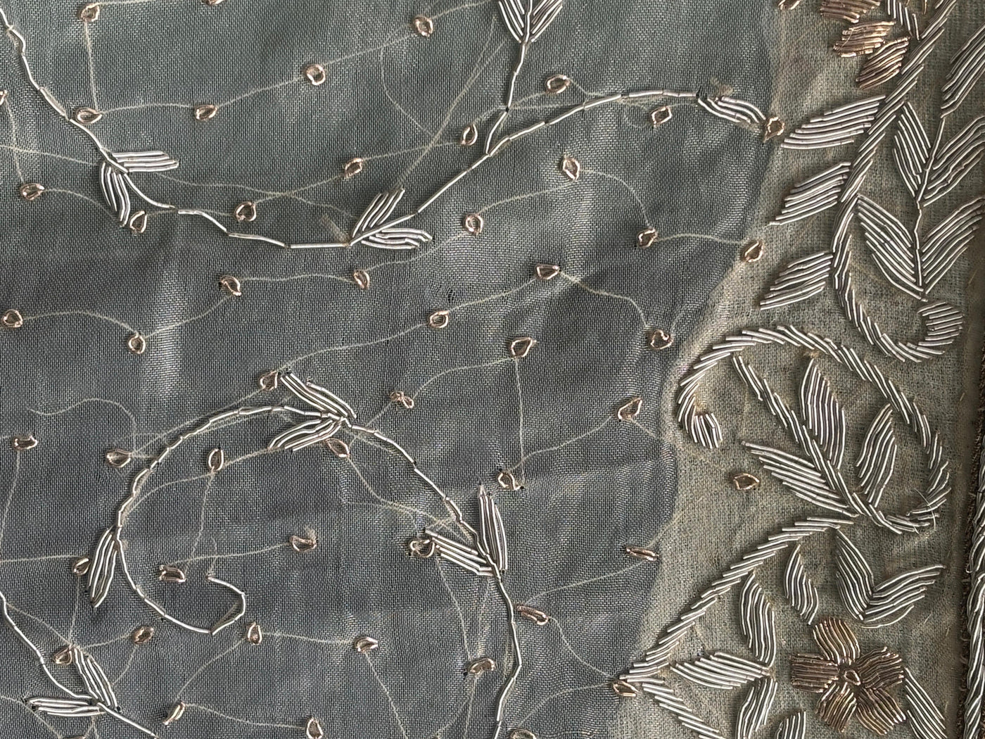 Table  Cover in gold tissue square 37 inch x 37 inch full zardozi embroidered gold [17688]