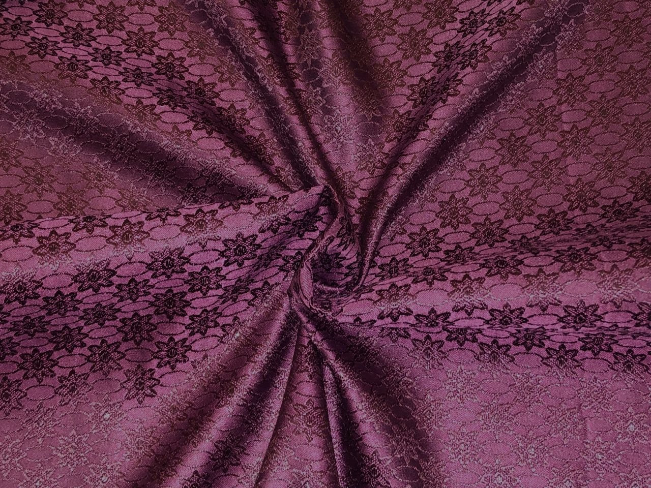 Silk Brocade fabric available in 2 colors navy and dark wine BRO1085[2/3]