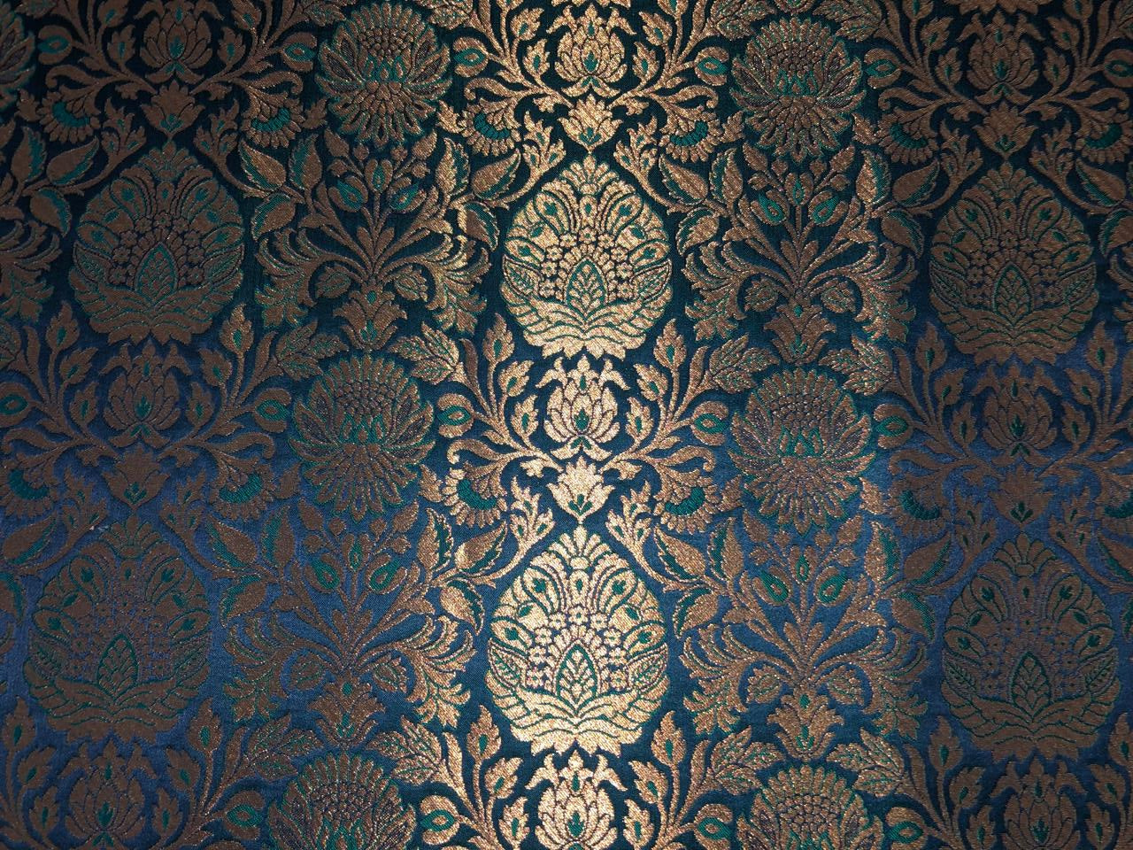 Silk Brocade fabric  jacquard available in 7 colors mulberry, burgundy, candy pink, teal, mustard, green x red  and turquoise BRO1026
