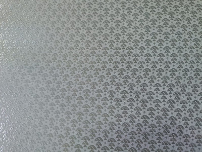 Brocade fabric white and metallic silver color 44" wide BRO888[1]