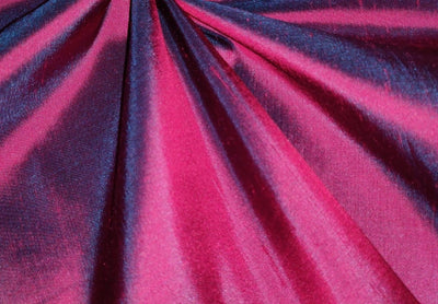 100% Silk Dupion fabric RED X BLUE color 54" wide DUP388[1]